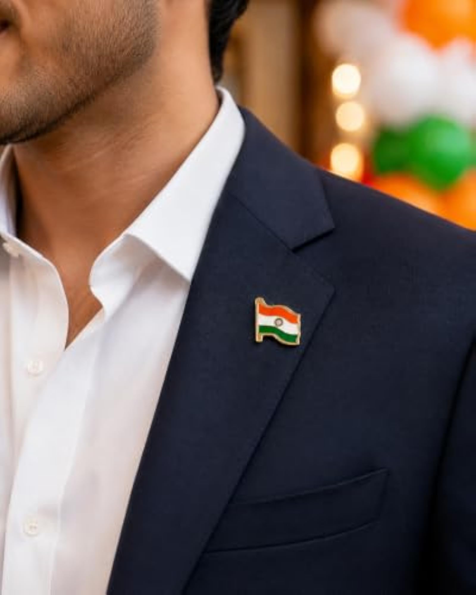 Indian Tricolor Magnetic Flag Badge, Independence Day Accessory